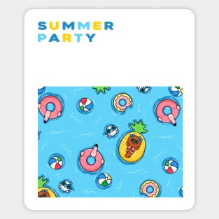 SUMMER PARTY POOL OF WHIMSICAL DELIGHT - CLASSIC EDITION Magnet